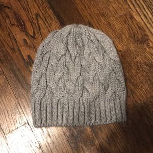 Gray beanie hat